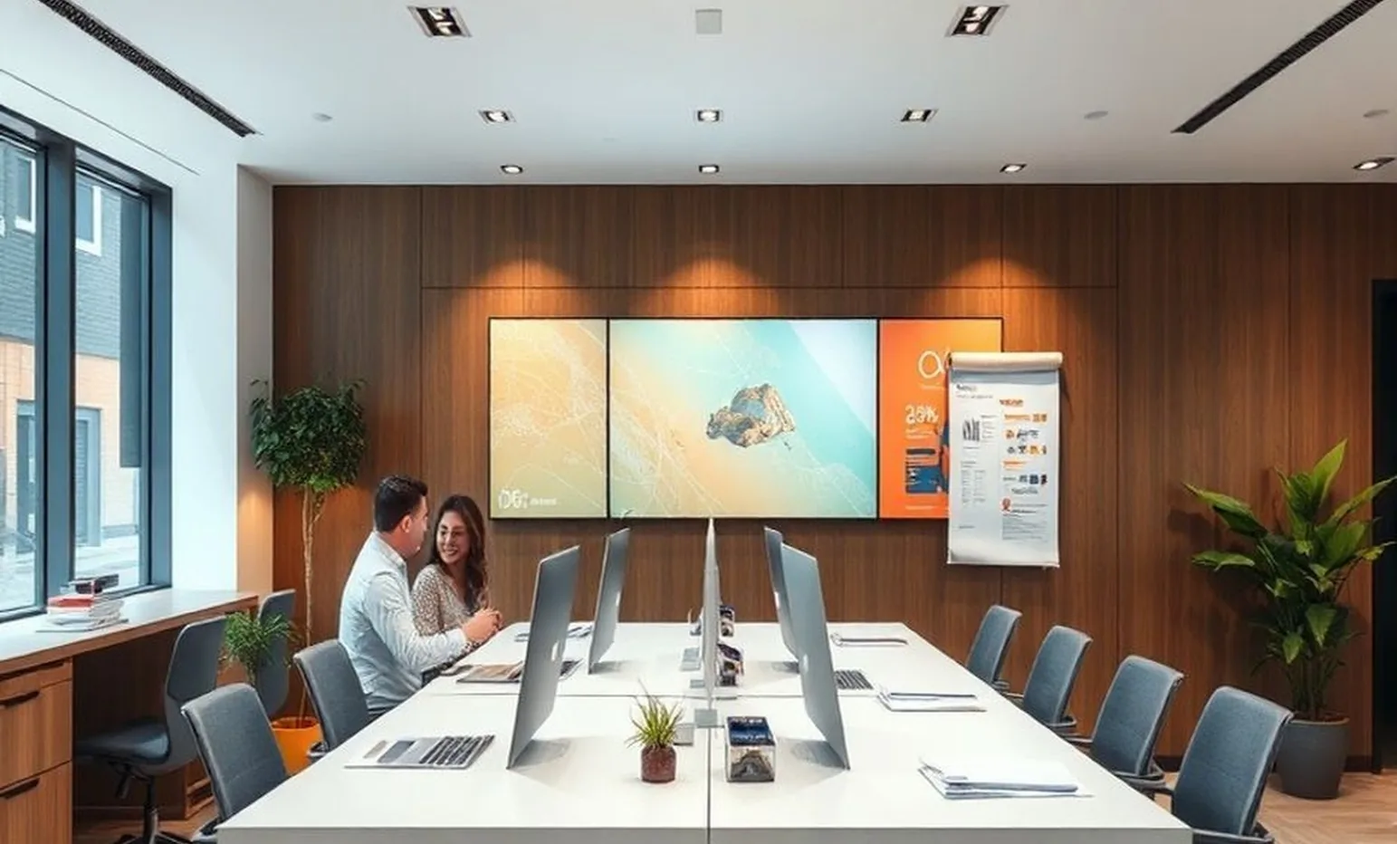 Modern visual communication workspace